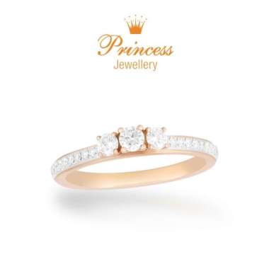 Cincin Berlian Trilogy PLR974387 Princess Jewellery