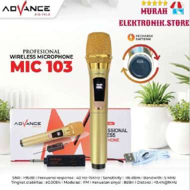Advance Mic 103 Wireless Profesional Microphone Tanpa Kabel Murah MIC-103