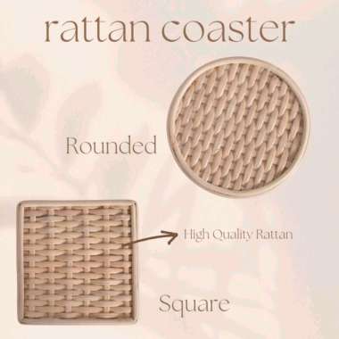 Coaster rotan asli /Tatakan Gelas Rotan Natural/Alas Gelas
