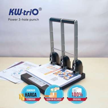 pembolong kw-trio 9530 power punch 3 hole, 150 lembar. garansi! Multicolor
