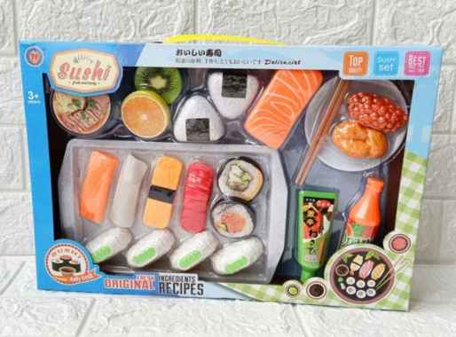 sushi tei toy mainan sushi sashiwi ala jepang Multicolor