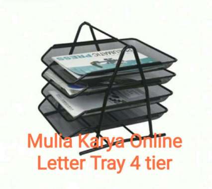rak surat 4 susun jaring besi / paper tray / letter tray Multicolor