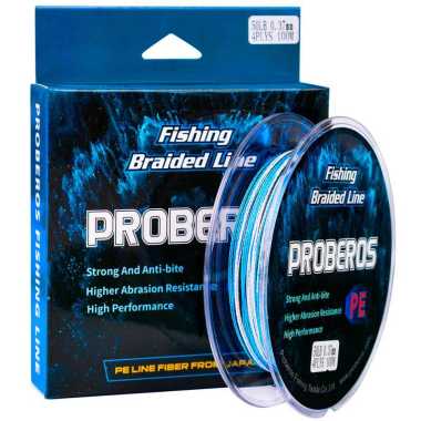 PROBEROS Senar Pancing Kuat PE Murah x4 100m Water Line Benang Pancing Pe Anti Kriting Braided Fishi