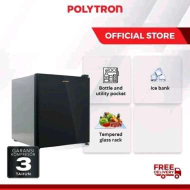 POLYTRON PRH 51 Kulkas Mini Bar 50 Liter 65 Watt PRH51 Hitam
