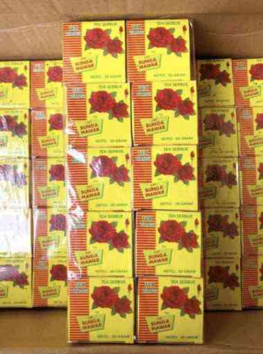 Teh Mawar 10 Bungkus / Teh Bubuk Cap Bunga Mawar ( 1 Pak isi 10 bungkus )