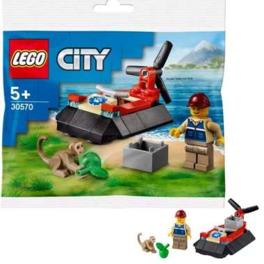 LEGO City - 30570 Wildlife Rescue Hovercraft Polybag Building Kid Toy Speed Boat Town Animal Monkey 
