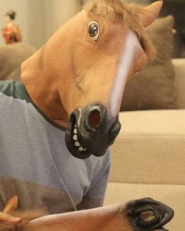 horse mask / topeng kuda bahan latex Multicolor