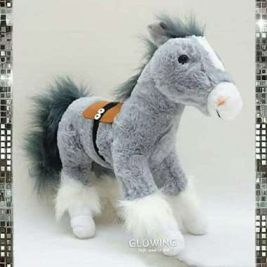 boneka kuda pony abu hitam export key Multicolor