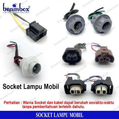 Socket Lampu Mobil T10 T20 H1 H4 H7 H8 H11 HB3 HB4 Kaki 1 Kaki 2 9005 9006 Relay