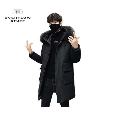 Jaket jubah Winter | Jaket Parka | Jaket Tebal Kerah Bulu Halus | Jaket Pria/Wanita OVERFLOW_STUFF H