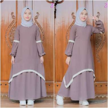 Gamis Malaysia Renda Anak Ori Zafirah Kids Multicolor