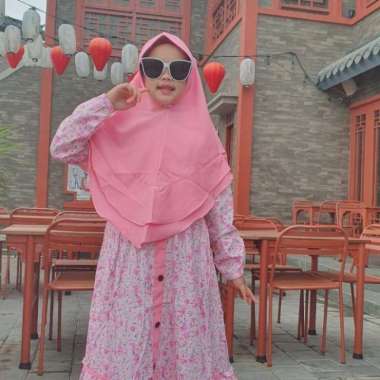 GAMIS ANAK ZUBINA BAHAN KATUN JEPANG ORI PLUS JILBAB MONALISA Multicolor