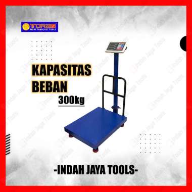 TORA Timbangan Duduk 300 Kg Digital Platform Scale Rail Pengukur Berat