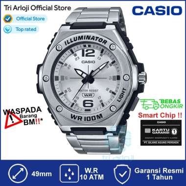 CASIO MWA-100HD-7AVDF Jam Tangan Pria Analog Stanless MWA100HD MWA-100HD-7A