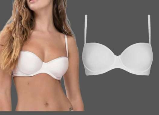 Bra CnA White Plain Half Cup Lanne Underwear 38C