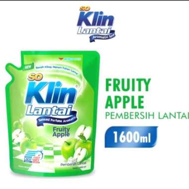 Promo Harga So Klin Pembersih Lantai Hijau Fruity Apple 1600 ml - Blibli