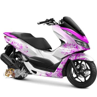 Stiker Decal Full Body Motor Honda PCX 150 PCX160 Batik Flower Floral PCX 150 Pink