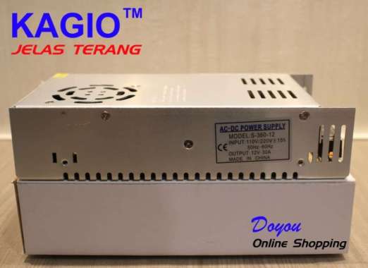 Adaptor Jaring / Psu Switching 12V 30A Multicolor