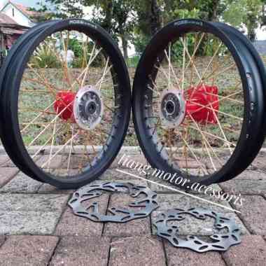 Sepaket Velg Supermoto - Velg Ring 17 Klx 150 L S G Bf150 Dtracker 150 Multicolor