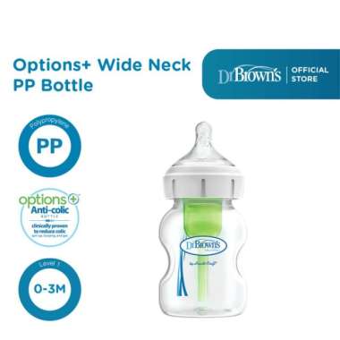 Dr Brown PP Wide-Neck Options+ / Botol Susu Bayi 150ML Green