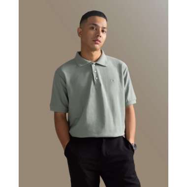 Broodis Kaos Polo Shirt Pria Signature Dark Green SAGE L