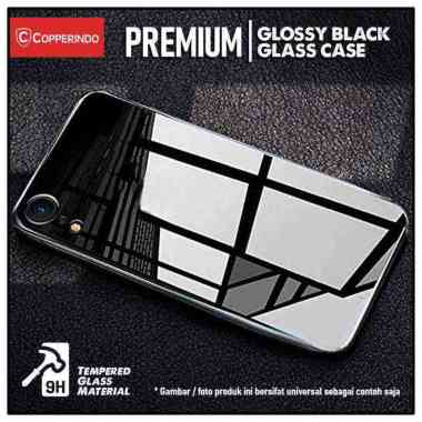 COPPER Samsung A22 5G - Premium Glass Case | Glossy Black
