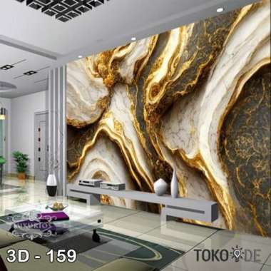 Wallpaper Custom 3D Marble Wallpaper Dinding Marmer Wallpaper Sticker - 3D 159, Banner 3D 159