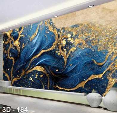 Wallpaper Custom 3D Marble Wallpaper Dinding Marmer Wallpaper Sticker - 3D 159, Banner 3D 184