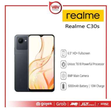 Hp Realme C30s Ram 3GB Internal 32GB Garansi Resmi hitam