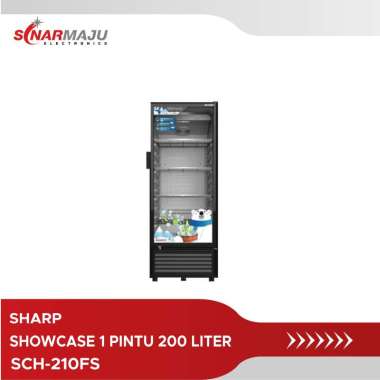 Showcase 1 Pintu Sharp 200 Liter Display Cooler SCH-210FS / SCH210FS / SCH 210FS