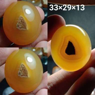 Natural Batu Akik Cempaka Bolong JUMBO Motif Gambar Antik