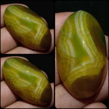 Akik Natural Batu Pandan Kapas Semu Nanas Sutra Merah Lumut OliAntik29