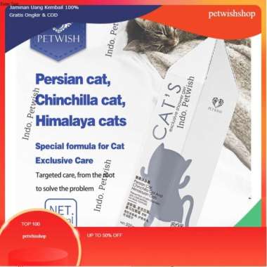 Petwish Shampoo Kucing 500ML - Persian Chinchilla Himalayan Cat - mpoo Multivariasi