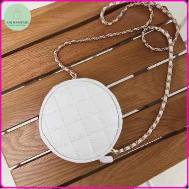 Tas Selempang Kulit Kecil Wanita Tas Cewek Mini Slingbag GC 8071 Original Import White