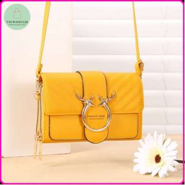 Tas Selempang Kulit Wanita Dompet Cewek Multifungsi FY C270-9 Original Import Yellow