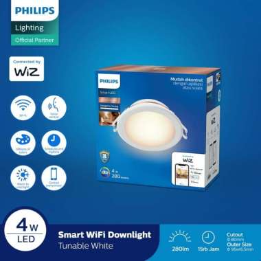 Lampu Ceiling Led WiFi 4 WATT PHILIPS 3 Warna Cahaya Tricolor / Philips Smart Wifi Ceiling Led 4w Tu