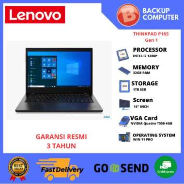 LAPTOP LENOVO THINKPAD P16s Gen 1 21BT006BID INTEL I7-1280P 32GB RAM