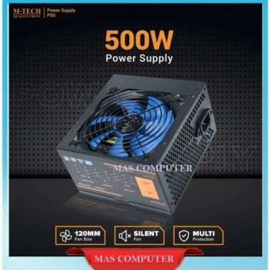 Power Supply Mtech P50 500W Fan 12Cm / Power Supply M-Tech 500W Multicolor