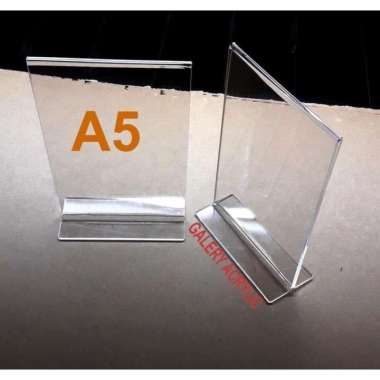 ACRYLIC LIST A5 SIGN HOLDER ACRYLIC STANDING POP AKRILIK