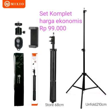 TRIPOD MIXIO 2.1M+BAG FOR TRIPOD+ HOLDER HP+MINI BALLHEAD+REMOTE BLUETOOTH