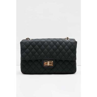 Berrybenka - Tas Bahu Wanita Sofia Melissa Quilted Shoulder Bag ONE SIZE Black