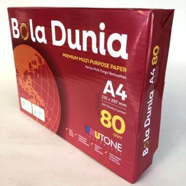 kertas HVS A4 Bola Dunia 80gsm