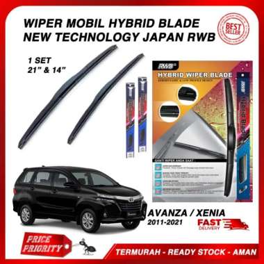 Wiper Mobil AVANZA XENIA Karet Wiper Frameless Hybrid Blade Set RWB Avanza