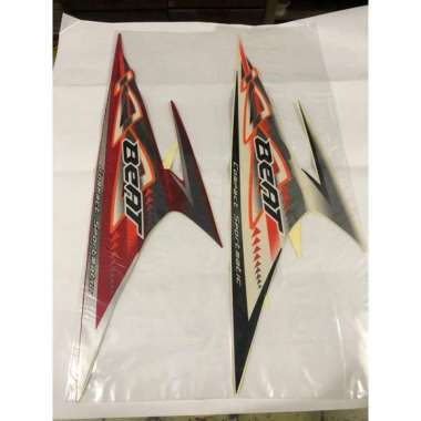 STIKER LIS STRIPPING LES BODY HONDA BEAT 2012 / STICKER BEAT CW KARBU TAHUN 2012 STRIPING MERAH ORAN