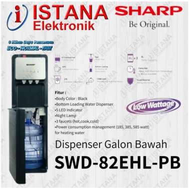 SHARP DISPENSER GALON BAWAH/BOTTOM LOADING LOW WATT SWD-82EHL-PB