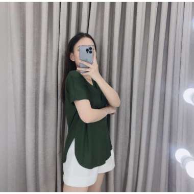 ZS Kaos Vneck Oversize 753 / Kaos Vneck Jumbo / Kaos Wanita Oversize Jumbo / Kaos Wanita Jumbo Grosi