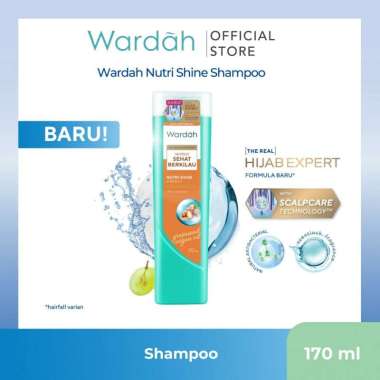 WARDAH 170 ML SHAMPOO DAN CONDITIONER NUTRI SHINE HAIR FALL ANTI DANDRUFF HAIRCARE SAMPO SHAMPOO NUT