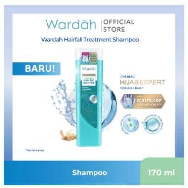 WARDAH 170 ML SHAMPOO DAN CONDITIONER NUTRI SHINE HAIR FALL ANTI DANDRUFF HAIRCARE SAMPO SHAMPO HAIR