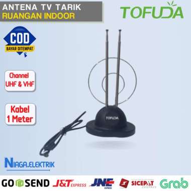 Antena / antene tv televisi analog digital kabel duduk tarik mini