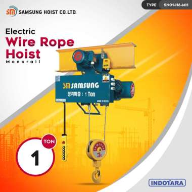 Electric Wire Rope Hoist 1 Ton Samsung Hoist SN01 12M